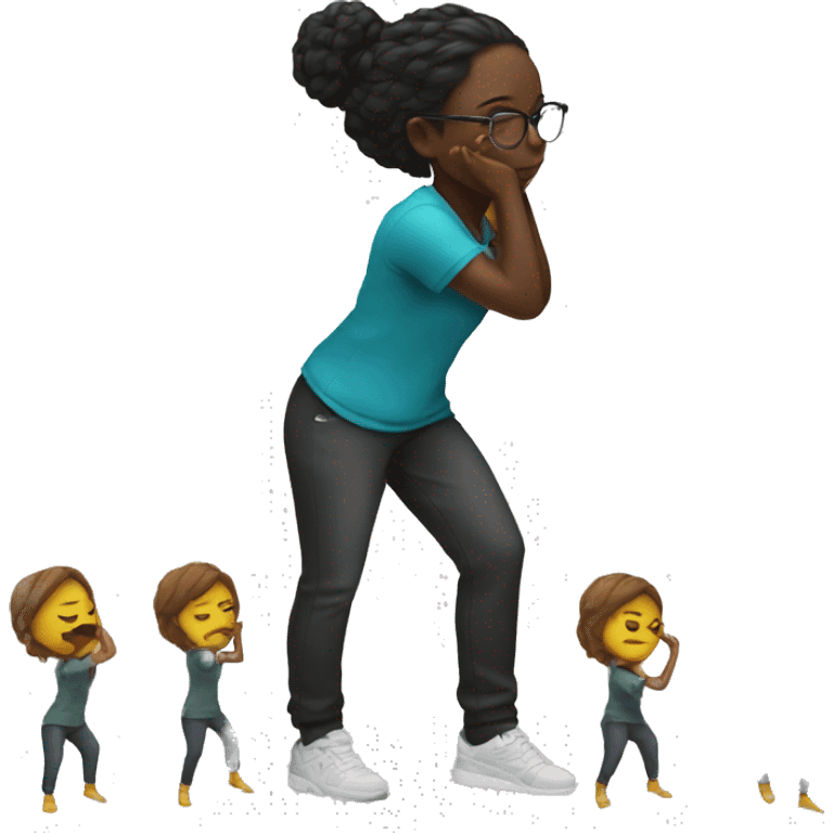 Black girl dabbing emoji