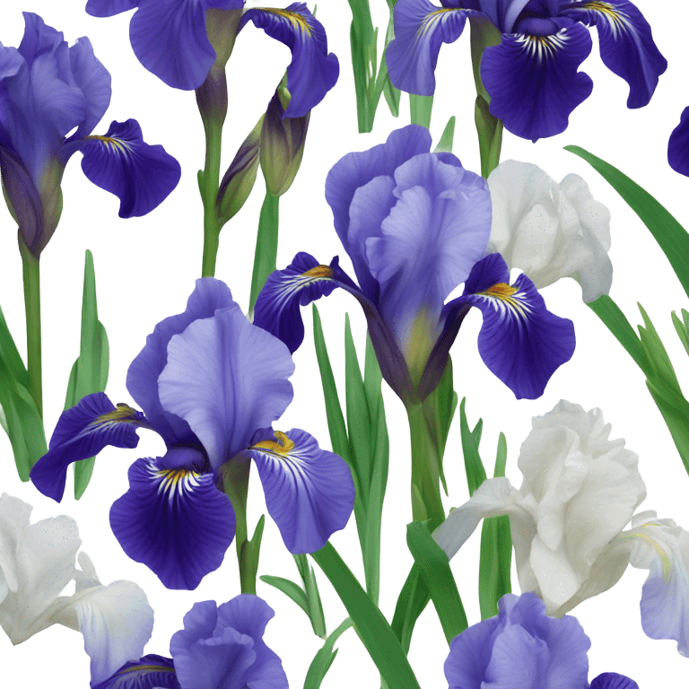 bouquet of irises emoji