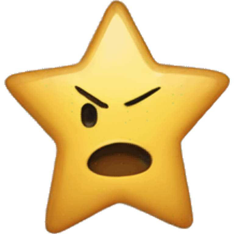 Blank star but mad emoji