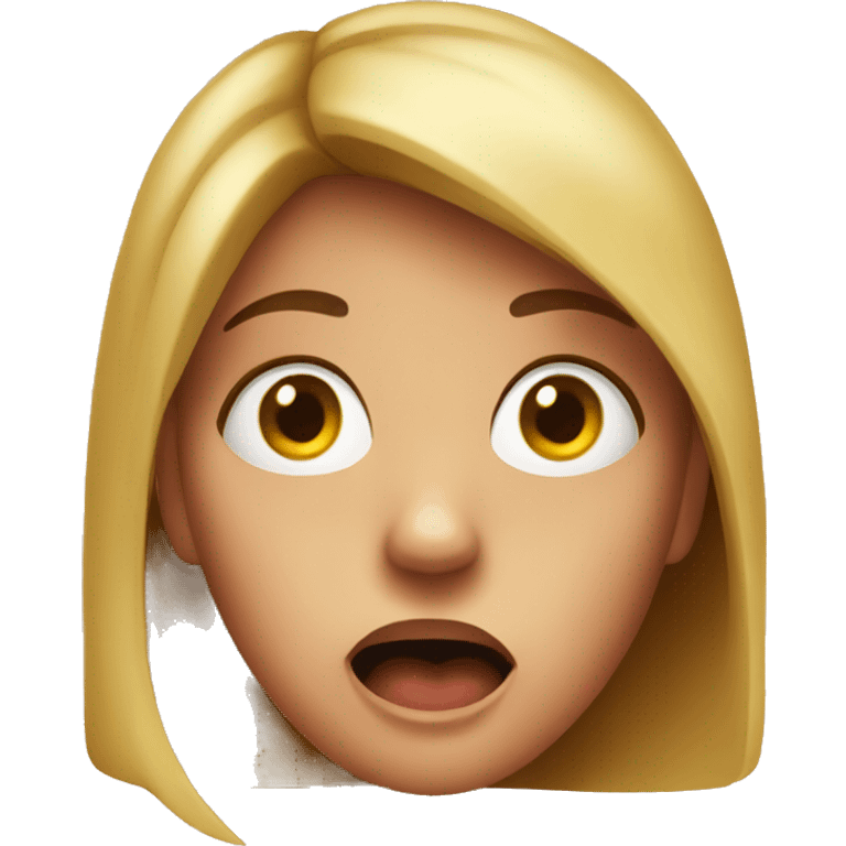 Girl Surprised and scared  emoji