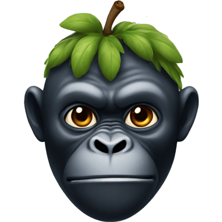 a berry with a gorillas face  emoji