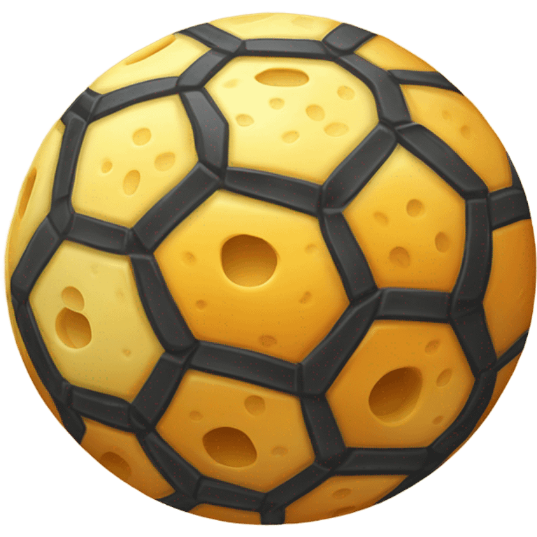 Soccer ball made out of cheese  emoji