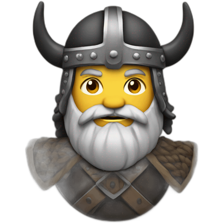 Viking With a black background emoji