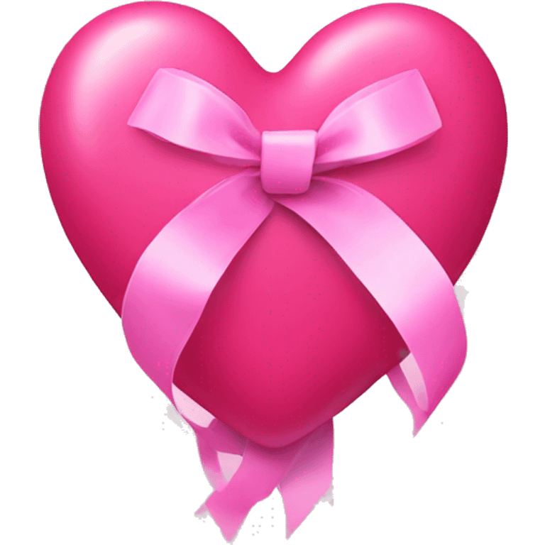 Pink heart with ribbons emoji