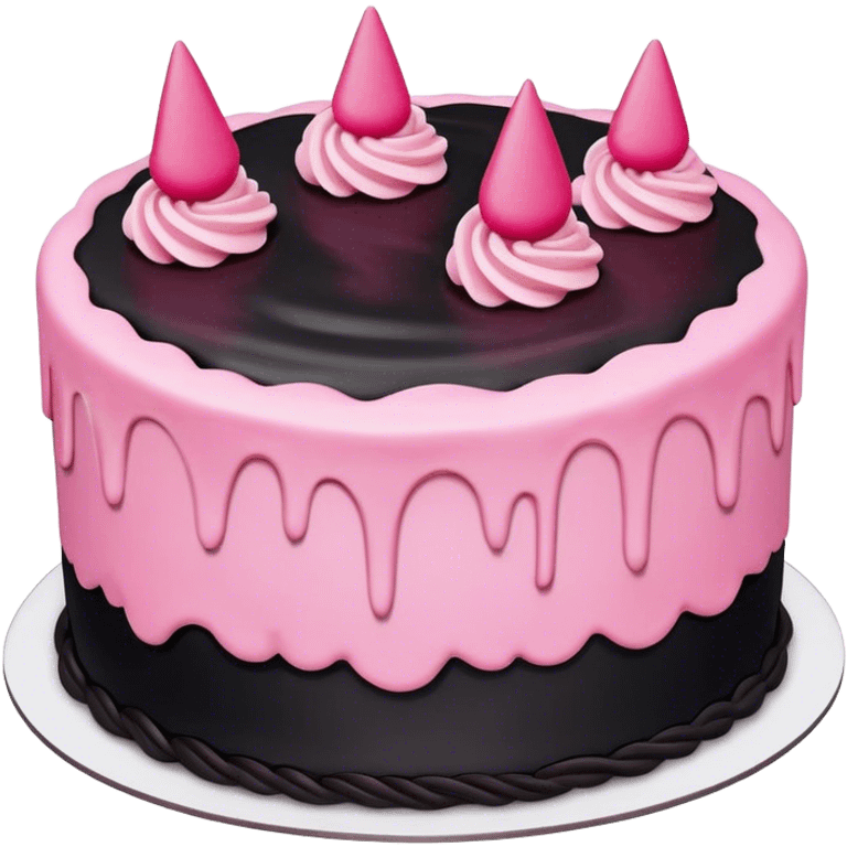 black pink cake emoji