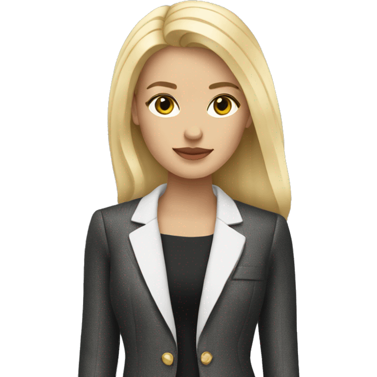 blonde girl with chanel blazer emoji