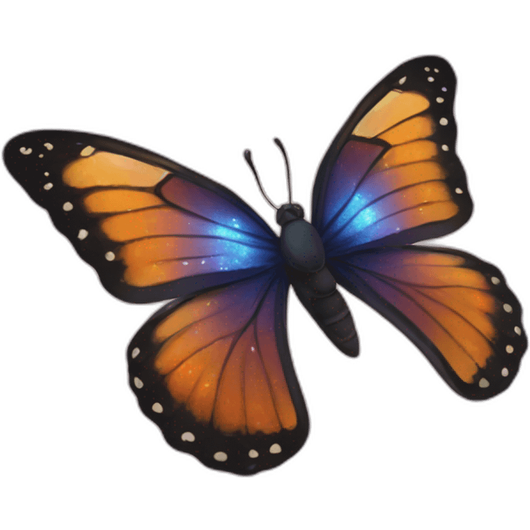 Butterfly with galaxy wings emoji