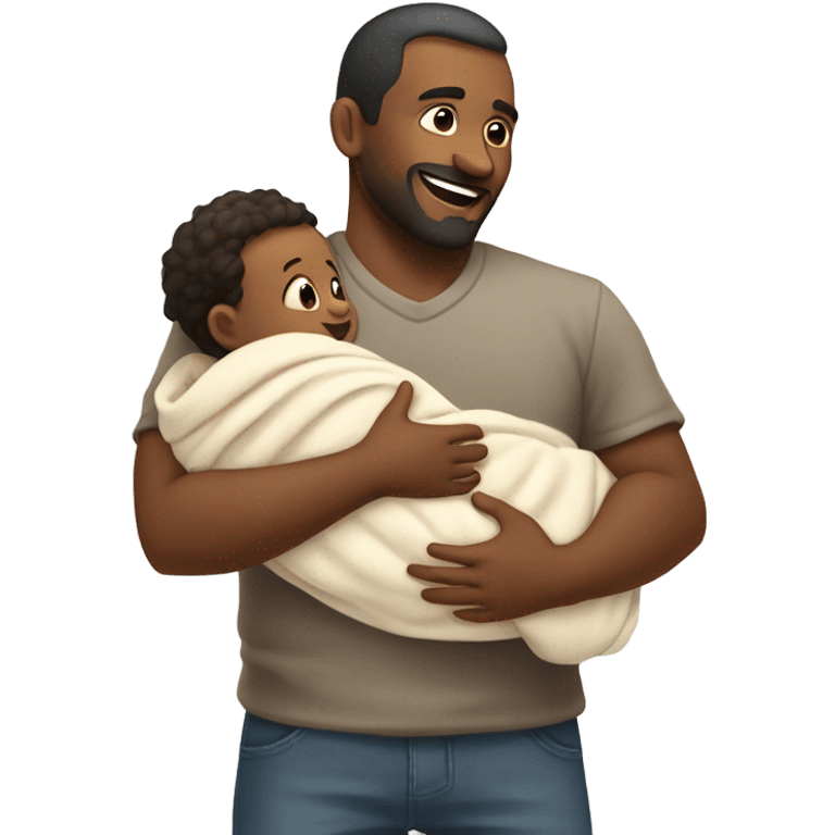 Dad and baby  emoji