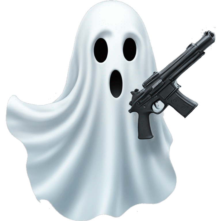 ghost with a gun emoji