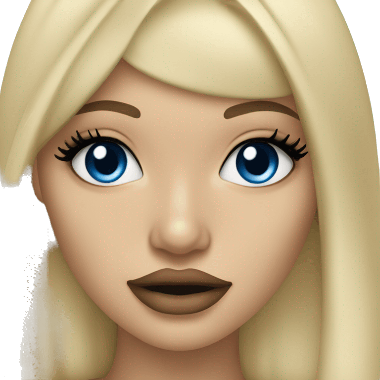 blonde kylie jenner with blue eyes emoji