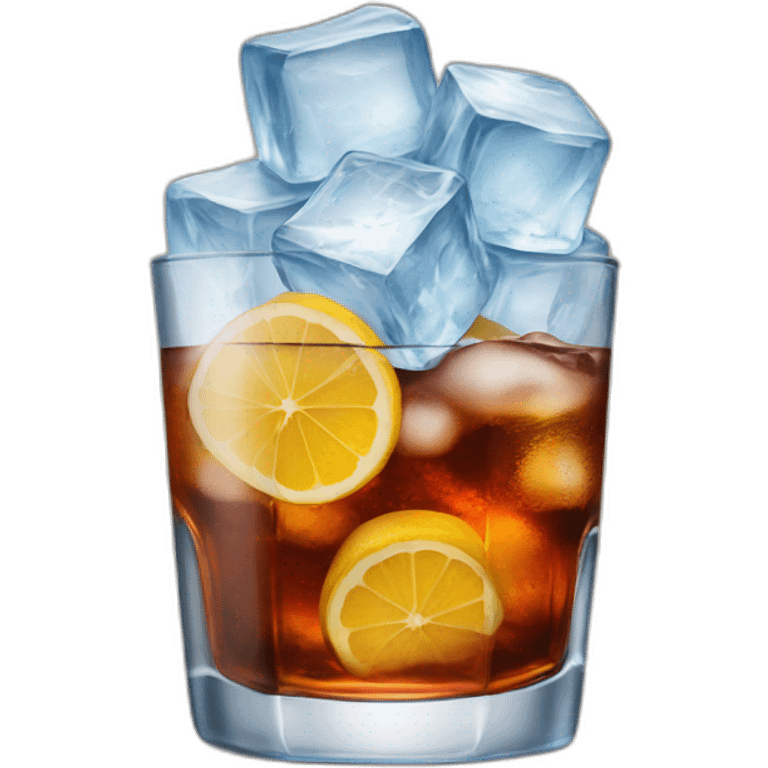 old fashioned with a big block of ice emoji