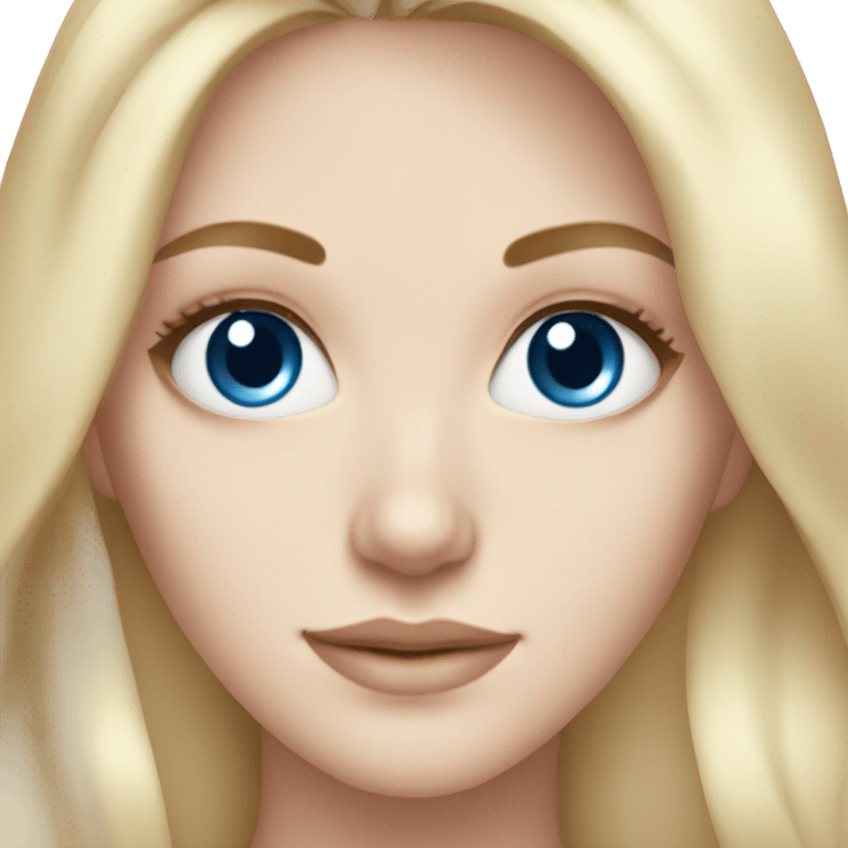 Pretty white girl with blue eyes skincare emoji