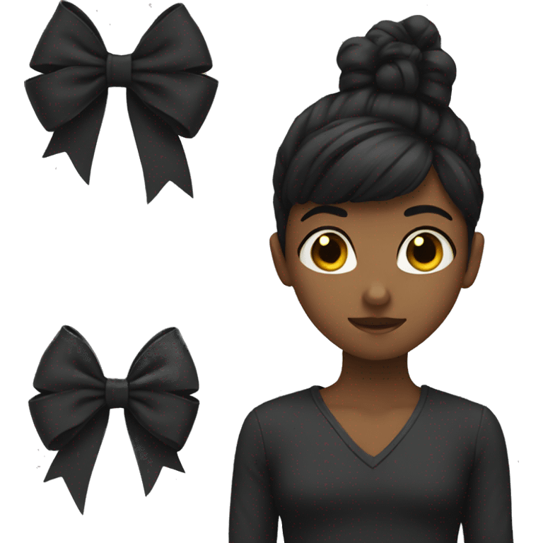 Black bow emoji