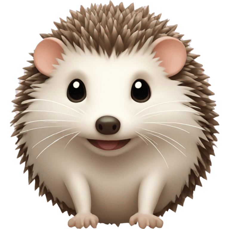 Hedgehog with a white bow emoji