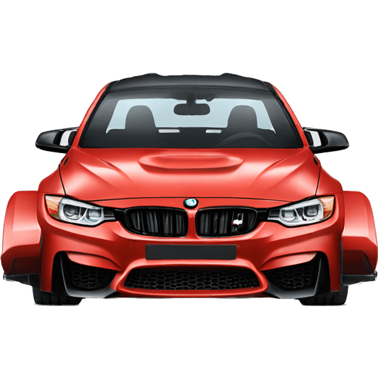 RED f80 BMW M3 front view emoji