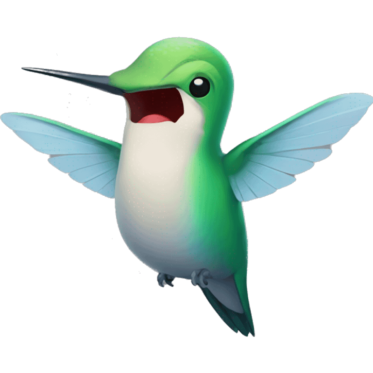 a hummingbird singing emoji