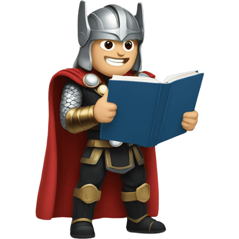 Thor holding a book emoji