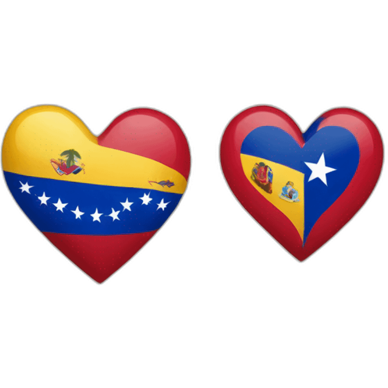 heart Venezuela and Dominican Republic  emoji