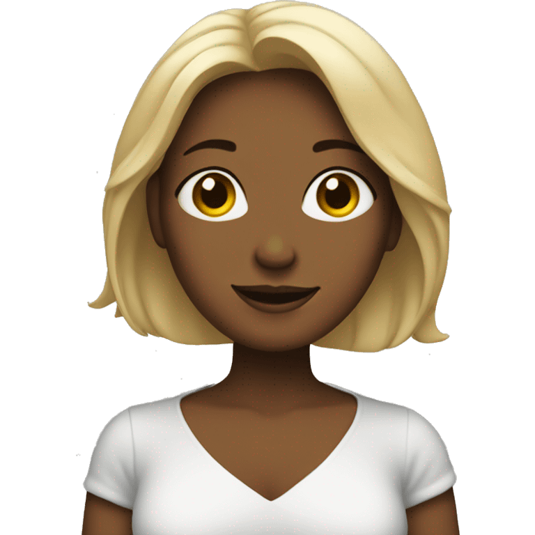 Woman showing peace emoji