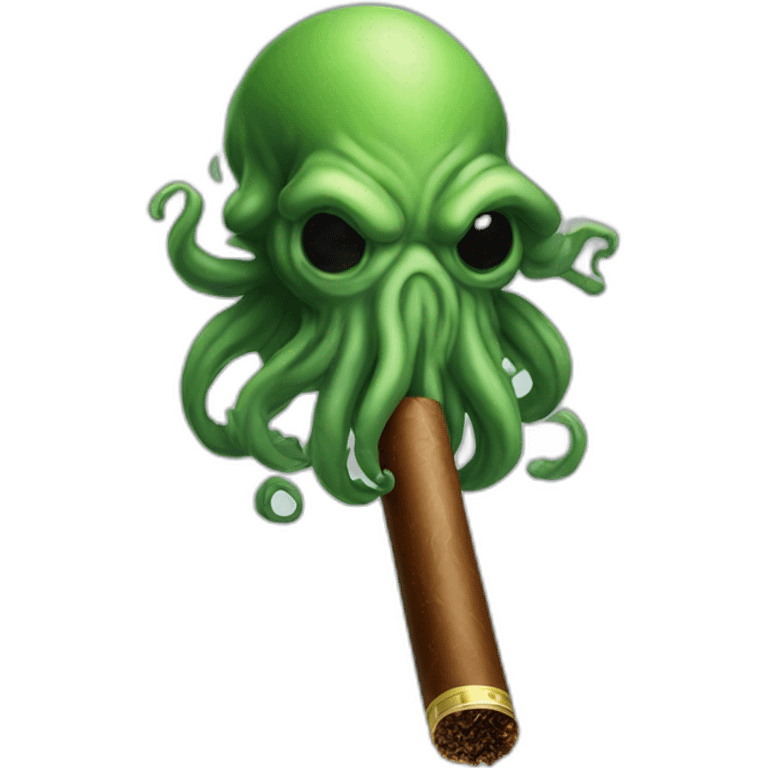 Cthulhu smoke cigar emoji