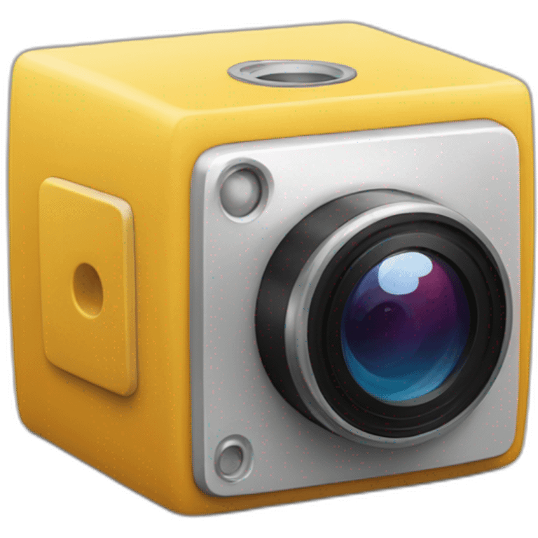 camera dans un cube emoji