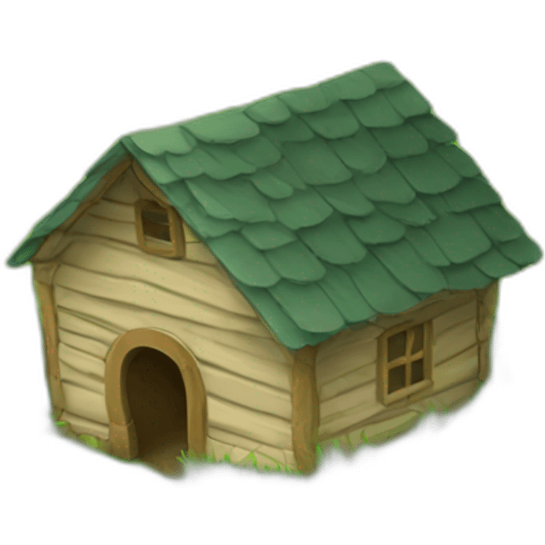 Grass house emoji