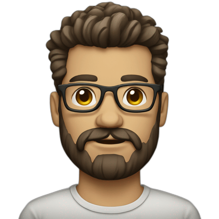 Testosterone hipster emoji