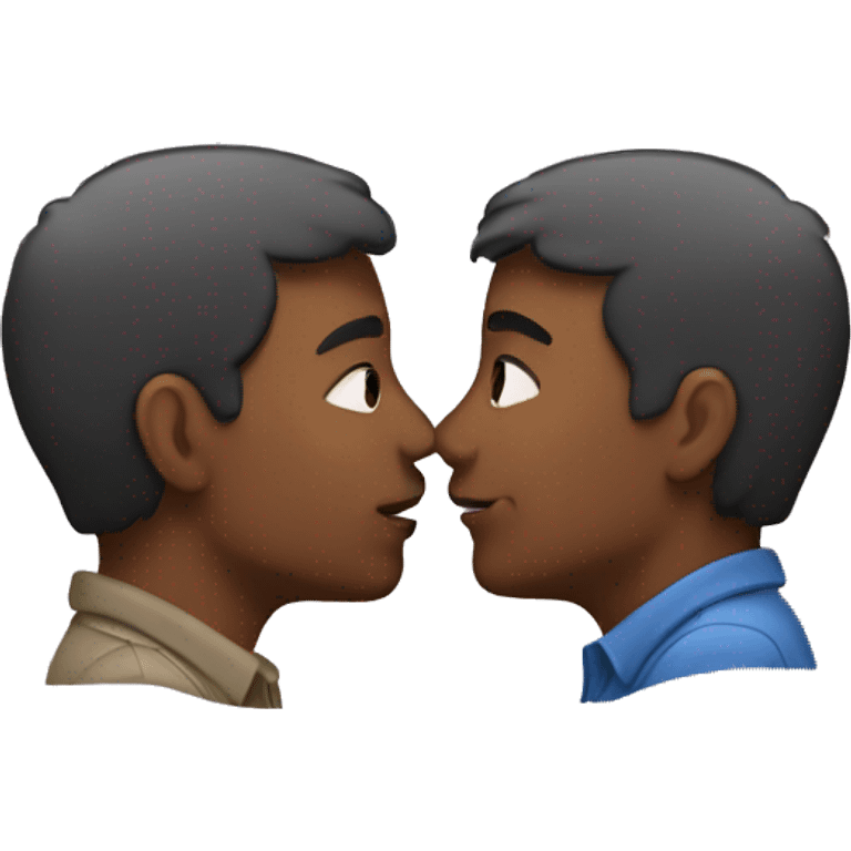 Two men kissing emoji