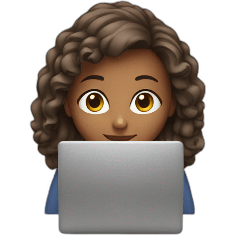 girl working on laptop emoji