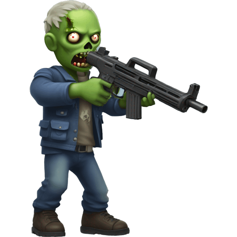 zombie with a pp-919 gun emoji