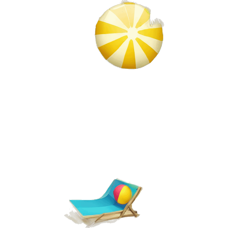 Beach with sun emoji