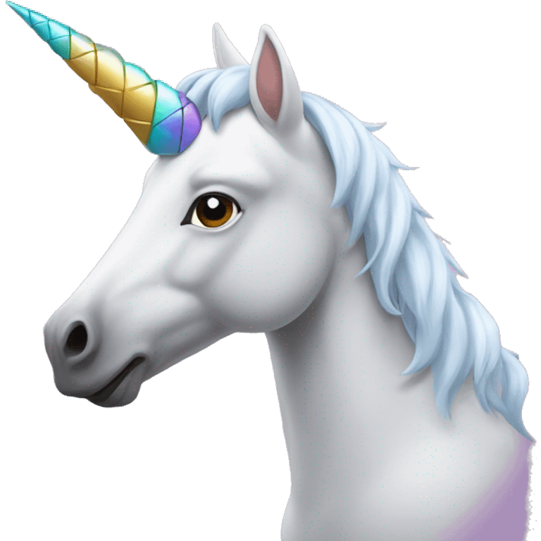 Unicorn with pigeon on the horn emoji