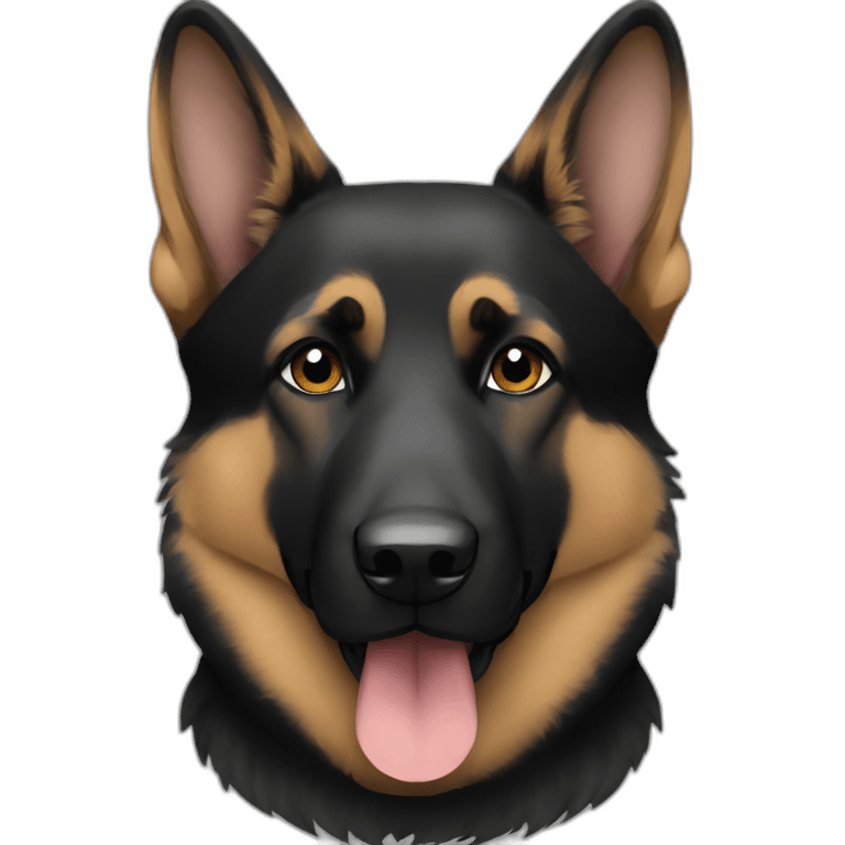 completely black german shepherd tan collar emoji