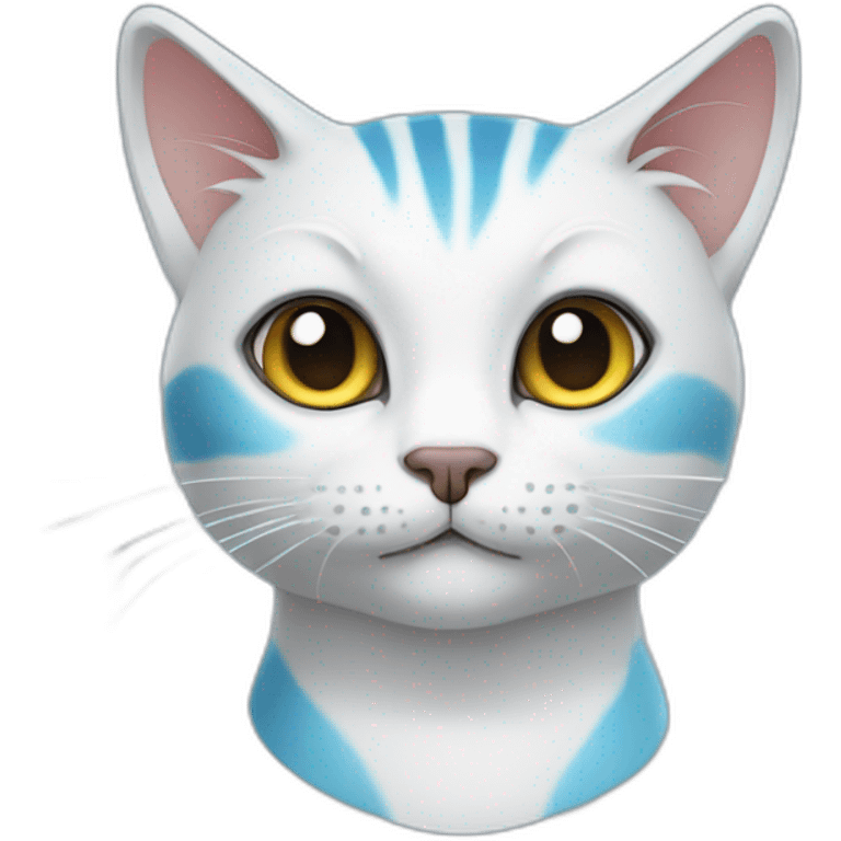 Smert cat bleu emoji