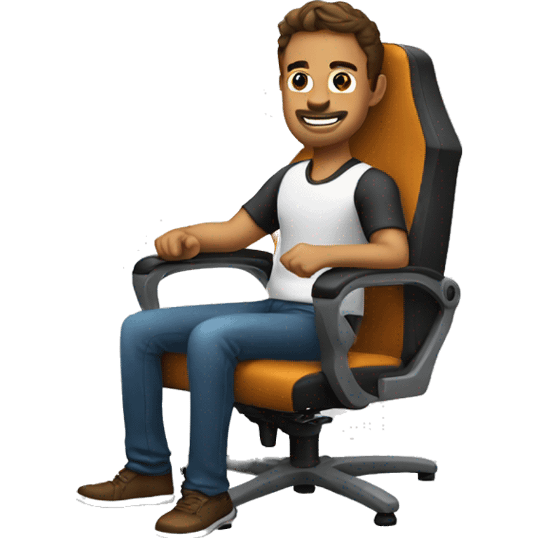 guy in gaming chair with arm rests  emoji