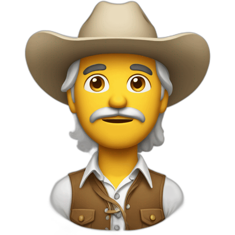 shrugging white cowboy emoji