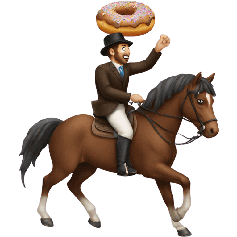 Jewish donut riding a horse emoji