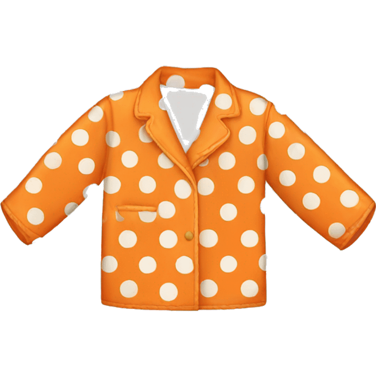 orange pajamas with polka dots emoji