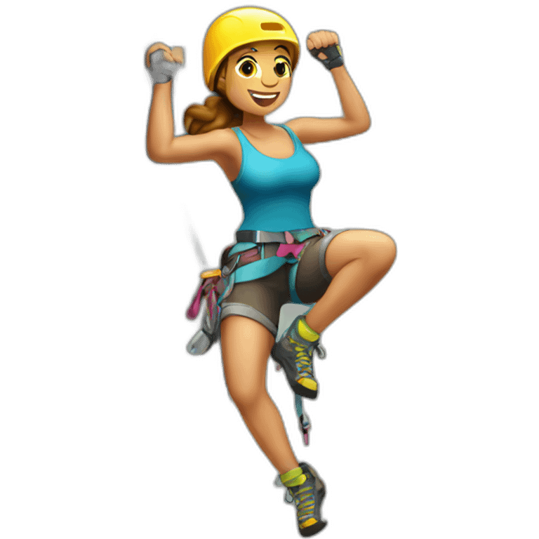 Rock climbing woman emoji