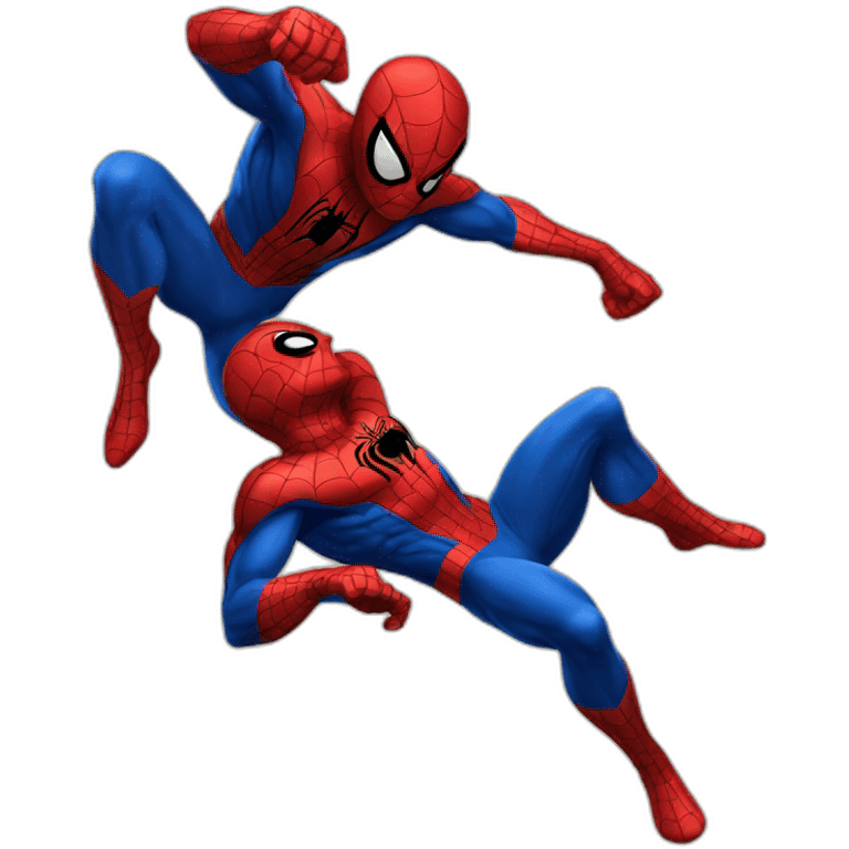 spiderman beating batman emoji