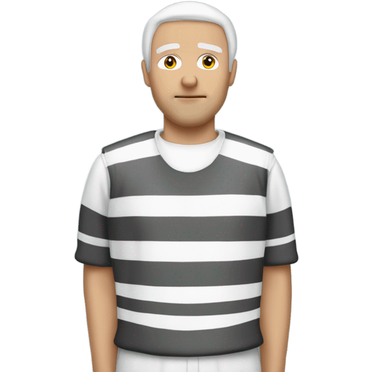 Homme blanc avec une tenue de prisonnier  emoji