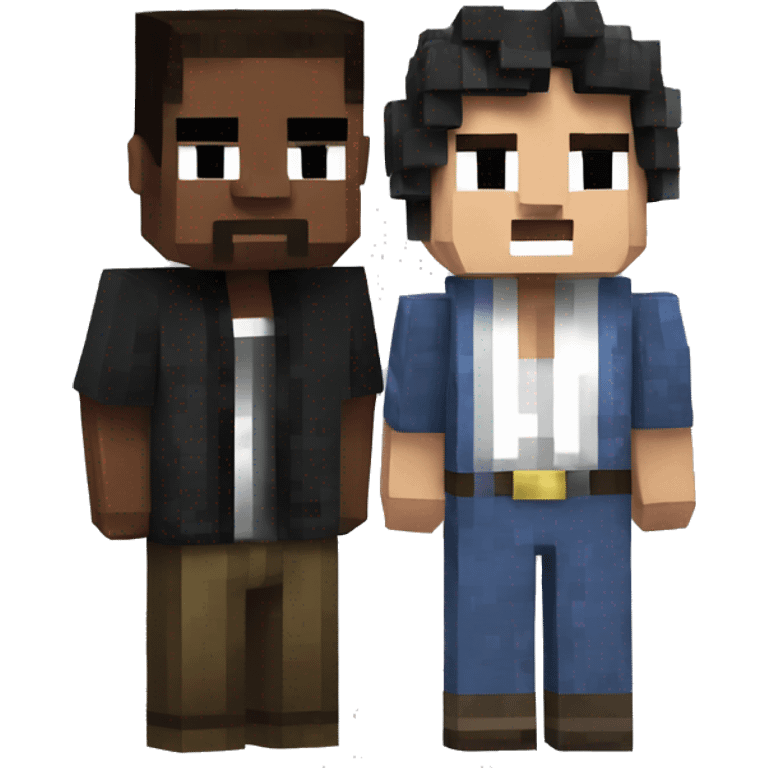 p diddy with steve minecraft emoji