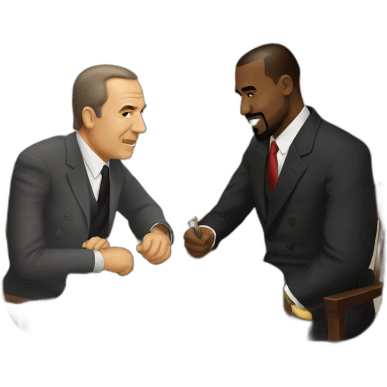 Kanye West and Atatürk chatting emoji