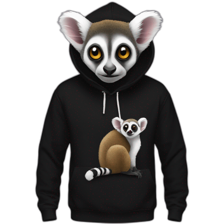 lemur-hoodie-black emoji