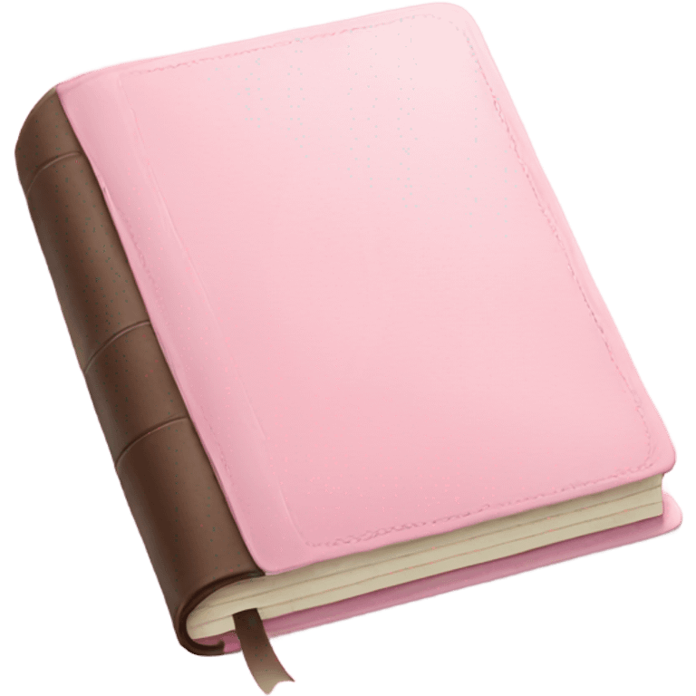 diary book with colour soft pink emoji