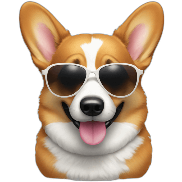 Corgi with sunglasses emoji