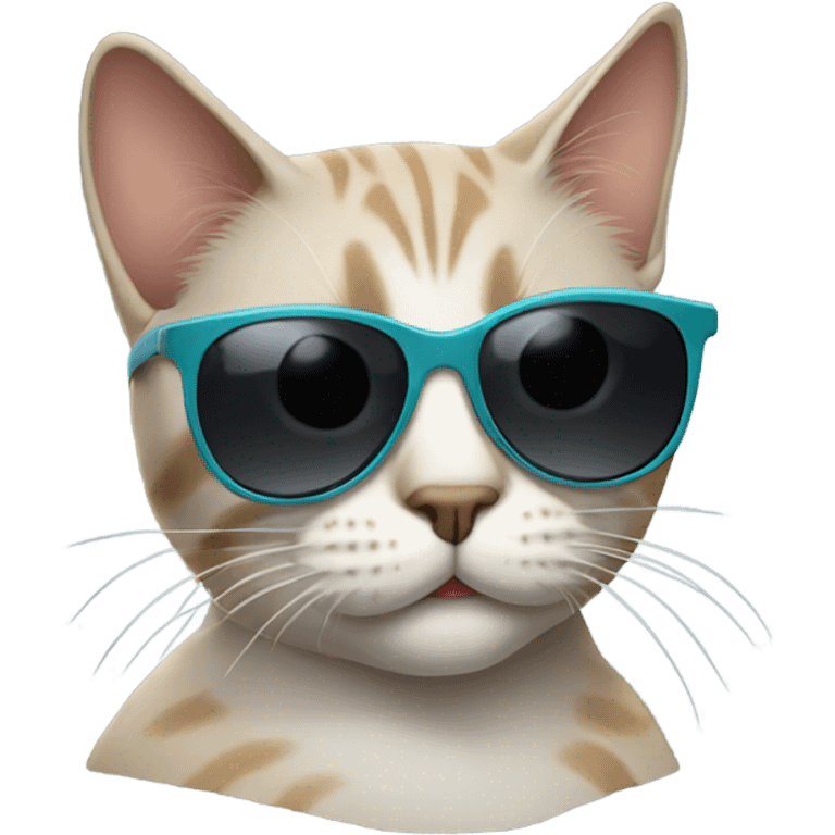 Cat with sunglasses emoji