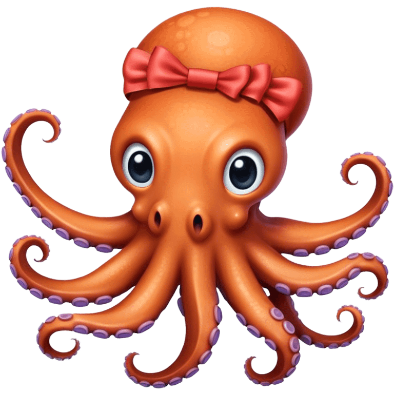 Octopus with a bow emoji