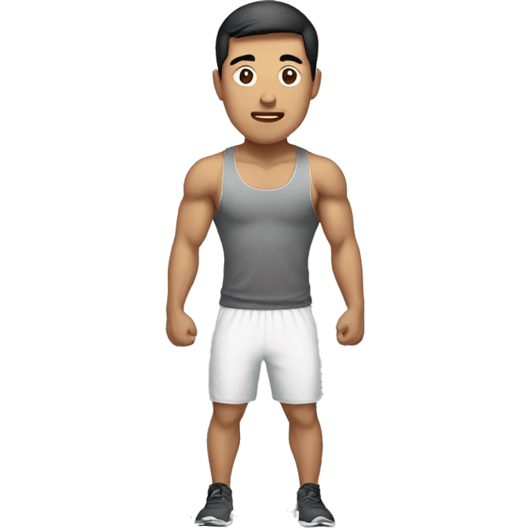 Asian man gym  emoji