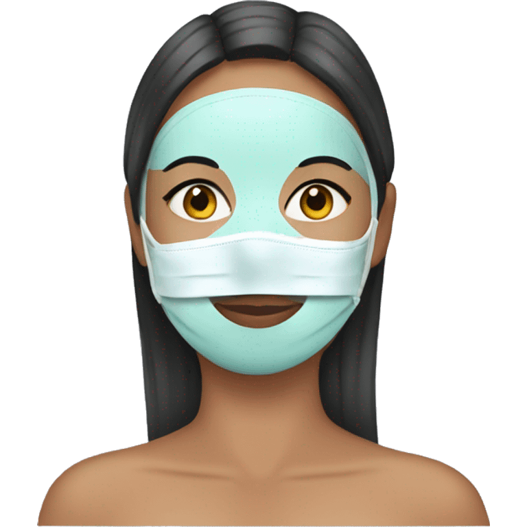 Woman with beauty face mask emoji